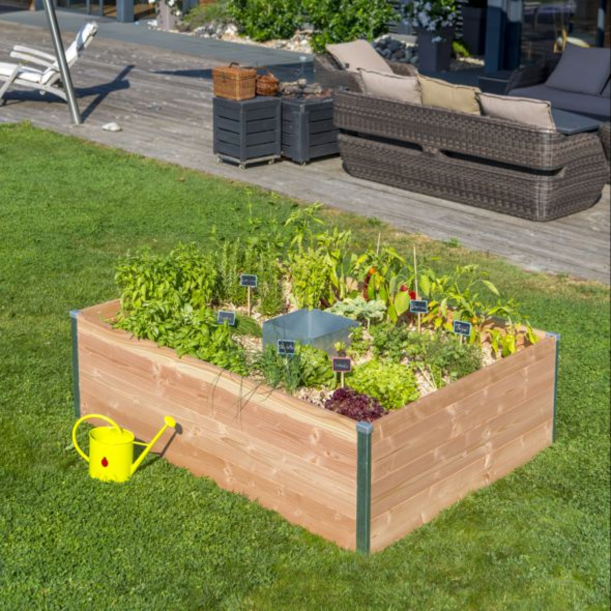 Carr Potager En Bois Avec Composteur Keyhole Santiago Le Meilleur